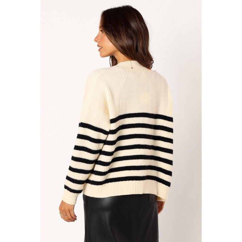 Petal and Pup Womens Sapphire Striped Button Front Cardigan, 4 of 7