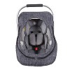 The Peanutshell Seasonal Car Seat Cover, Herringbone Print, Gray/Black - 4 of 4