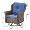 Outdoor Swivel Chair Wicker Patio Glider Chair High Back Swivel Chairs Set of 2 - 2 of 4