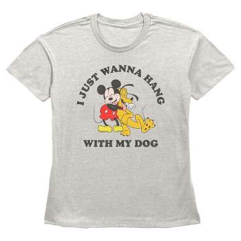 Women's Mickey & Friends I Just Wanna Hang With My Furry Friend T-Shirt
