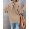 Clearlove Women's Button Detail V-Neck Pullover Sweater Solid Color Knit Top Cozy Casual Crewneck - 3 of 4