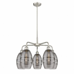 Vaz - 5 Light Stem Hung Chandelier In Industrial Style-13.63 Inches Tall and 23.88 Inches Wide - 1 of 1