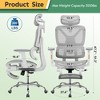 GALAXHERO Ergonomic Mesh Office Chair, Heavy Duty High Back Reclining Swivel Chair, Home Chair with Lumbar Support, SGS Class 4 Gas Lift,White - 3 of 4