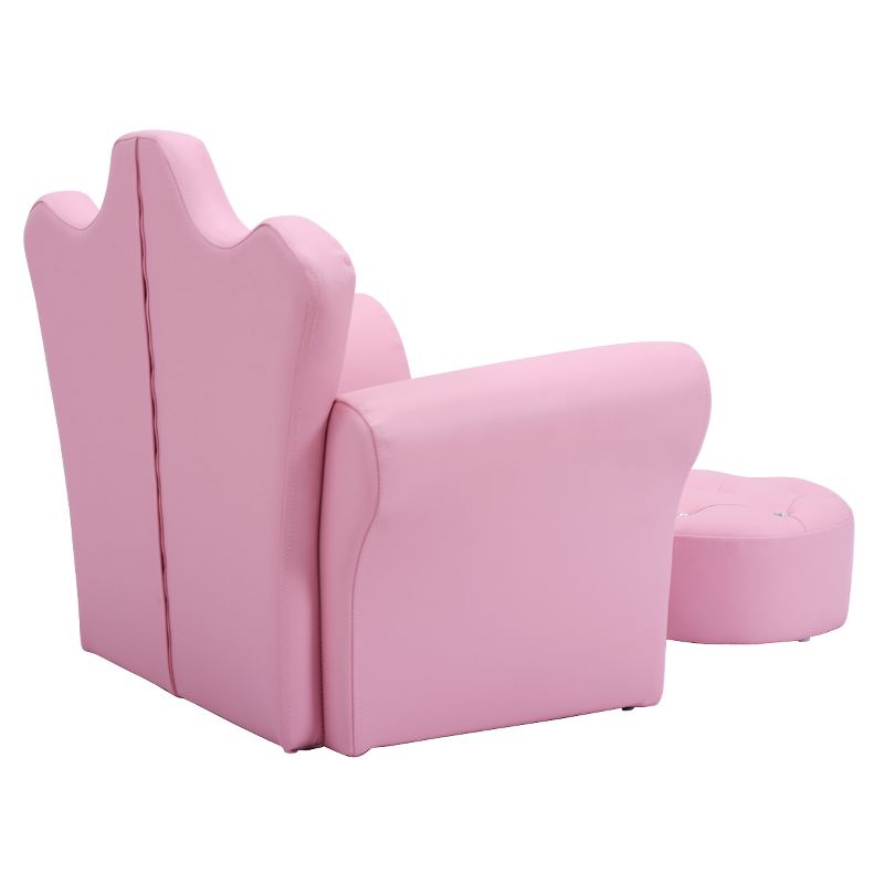 Tangkula Single Sponge Sofa Toddler Children Leisure Chair with Armrest Ottoman Kids Furniture Pink, 5 of 8