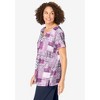 Woman Within Women's Plus Size 7-Day Print Patchwork Knit Tunic - 4 of 4