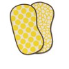 Bacati - Ikat Yellow/Gray Dots/Giraffe Muslin 4 pc set of Bibs & Burp Cloths Set - 2 of 4