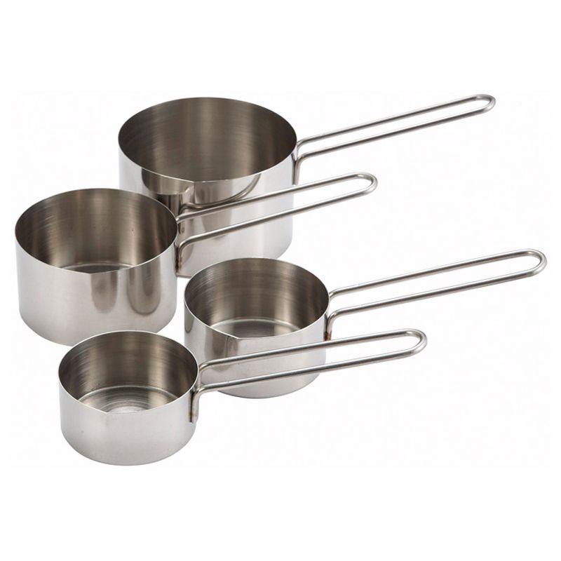 Winco Measuring Cup Set, 4pcs Set, Wire Handle, Stainless Steel, 1 of 5