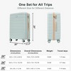 ModernLuxe 3-Piece ABS Travel Luggage Set - Premium 20/24/28 Inch Suitcases with TSA Lock & 360° Spinner Wheels - 3 of 4