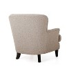 Christopher Knight Home Hartshorn Boucle Upholstered Club Chair Warm Stone Gray/Matte Black - 4 of 4