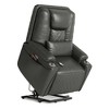 Lift Recliner Chair Sofa, PU Leather Reclining, 3 Adjustable Positions, Side Storage Pockets and Cup Holders, Power Lift Chair, for Living Room - 2 of 4