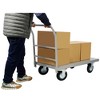NAYSAYE Platform Truck Industrial Flat Dolly Cart with Wheels Heavy Duty Cart 2000lb Capacity, Gray, 49.6"*24"*38.5" - 2 of 4