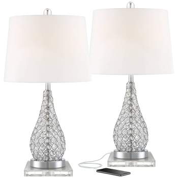 Visionary Lighting Seatown White & Grey Artisan Glass Table Lamp Base