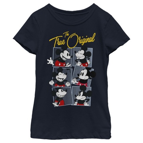 Girl s Disney Mickey The True Original T shirt Navy Blue Large