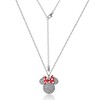 Disney Minnie Mouse Fashion Red Polka Dot Bow Crystals Pave Necklace - 2 of 4