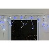 Northlight 100ct Wide Angle LED Icicle String Lights Blue/Pure White - 6.75' White Wire - image 3 of 4