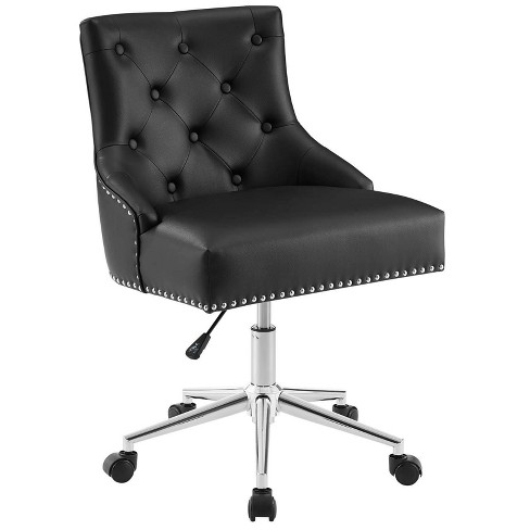 Regent Tufted Button Swivel Faux Leather Office Chair - Modway : Target