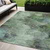 Green And Brown Abstract Washable Indoor Outdoor Area Rug - 2 of 4