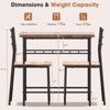 SKONYON 3-Piece Dining Table Set Industrial Counter Height Bar Table Set - 3 of 4