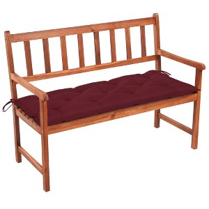Garden Bench Natural wood Solid acacia wood with a fabric cushion - 1 of 4