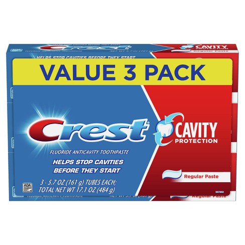 Crest Cavity Protection Toothpaste - Regular Paste -5.7oz/3pk : Target