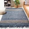 Vintage Leather W/ Fringes VTL702 Hand Woven Indoor Rugs - Safavieh - 2 of 4