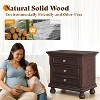 AMERLIFE Solid Wood Nightstand with 2 Drawers, Fully Assembled Extra-Large Traditional End Table for Bedroom & Living Room - 3 of 4