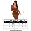 Coolmee Women Casual Smocked V-Neck Ribbed Knit Long Sleeve Slim Wrap Sweater Mini Dress - 4 of 4