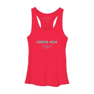 Women's Design By Humans Error 404 Costume not found, Halloween Design By InfaredDesigns Racerback Tank Top - 1 of 3