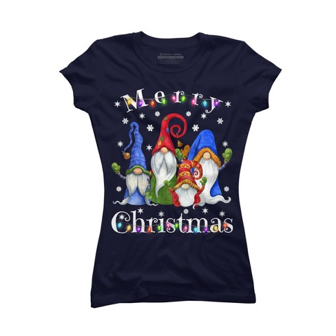 Junior's Design By Humans Gnome Christmas Pajamas By NekoShop T-Shirt - image 1 of 3