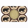 Earth Rugs Cabin Bear Basket Set – 10"x10" Round Trivets for Rustic Farmhouse Dining - 2 of 3