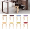 YIYIBYUS Stackable Stools, Round Stools, Set of 8 Stacking Wooden Stools - 3 of 4