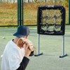 VEVOR 9 Hole Baseball Net, 28"x27" Softball Baseball Training Equipment, Heavy Duty Height Adjustable Trainer Aid with Strike Zone & 4 Ground Stakes - 2 of 4