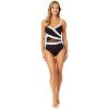 Women's Mesh Around Mesh Insert One Piece Swimsuit - 3 of 4