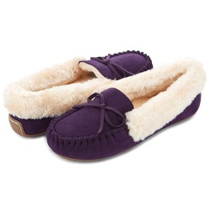Floopi Women's Melani Moccasin Faux Suede Slippers - 1 of 4