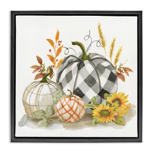 Stupell Industries Fall Patchwork Patterned Pumpkins, 25" x 25" - 1 of 4