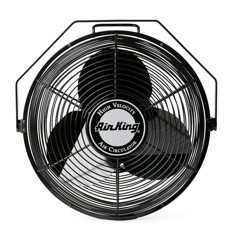 Air King 14 Inch 1/20 Horsepower 3-Speed Indoor Industrial and Commercial Enclosed Pivoting Warehouse Garage Steel Multi-Mount Fan, Black, 4 of 8