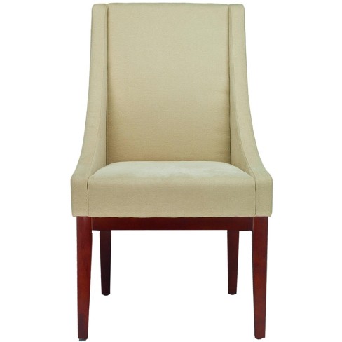 Sloping Armchair Cream Fabric Safavieh