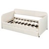 Luxystar Upholstered Daybed Sofa Bed With Trundle Bed and Wood Slat - 3 of 4