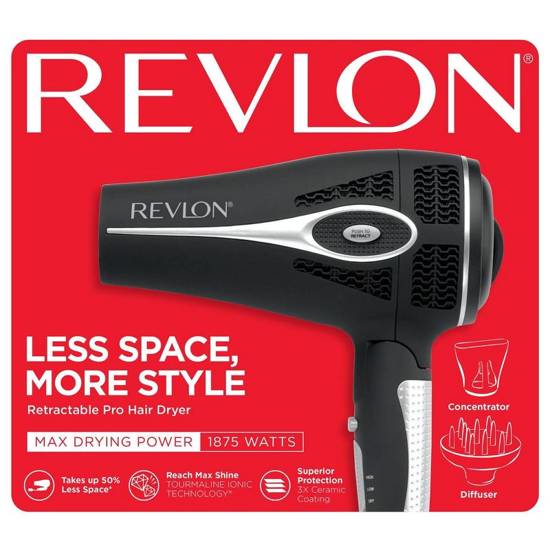 Revlon Pro Collection Salon Style &#38; Go Retractable Cord Dryer - 1875 Watt, 5 of 6