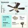 Captiva Designs 42" Ceiling Fan, Low Profile Fan with Pull Chain & 5 Reversible Blades, 3-Speed DC Motor - 3 of 4
