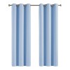 Kate Aurora Set of 2 Thermal Room Darkening Grommet Top Curtains For Small Windows - 63 in. Long - Light Blue - 2 of 3