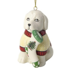 Spode Christmas Tree Puppy Ornament - 1 of 4
