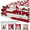 4Pcs Christmas Cushion Covers Set, Throw Pillow Cases with Snowflake Merry Christmas Holiday Xmas Trees Elk Deer for Party Sofa Couch Decor - 4 of 4