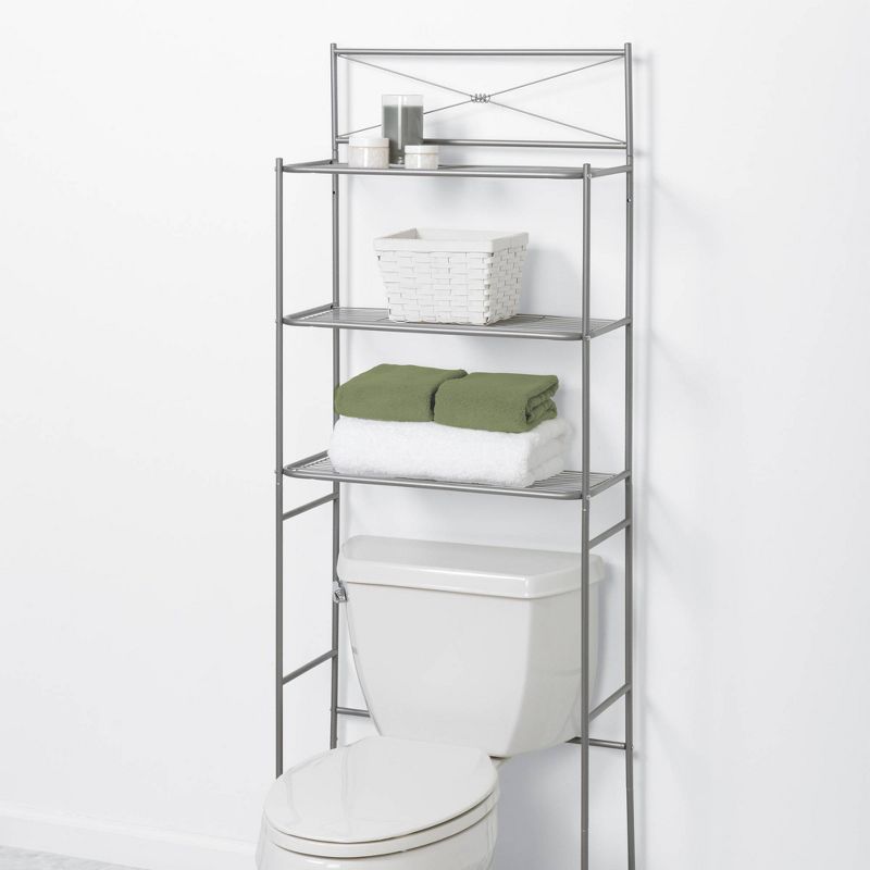 Spacesaver Over the Toilet Etagere Brushed Nickel - Zenna Home, 4 of 8