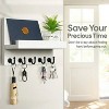 LunaLulinlk Key Holder for Wall, Dinosam Mail Organizer Wall Mount with 5 Key Hook and Mail Holder, Designer Key Rack Suitable White - 2 of 4