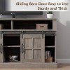 SAINTCY 58 Inch TV Stand with Storage Cabinet and Shelves - 2 of 4