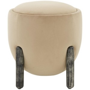 Clarabella Upholstered Ottoman - SFV4800 - Safavieh Couture - 1 of 4