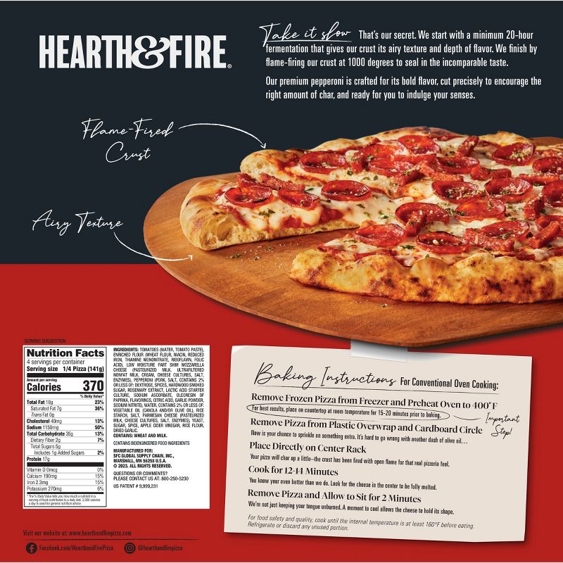 Hearth &#38; Fire The Pepperoni Frozen Pizza - 19.9oz, 3 of 11