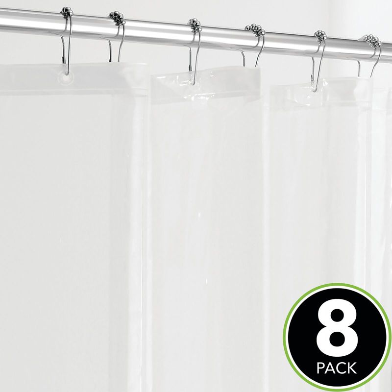 mDesign Long PEVA 72" x 72" Waterproof Shower Curtain Liner, 2 of 6