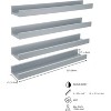 Kiera Grace (Set of 4) 23"x4" Drea Wall Shelves Cloud Gray: MDF Floating Decor, Includes Mounting Hardware - 2 of 4